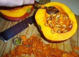 Clean pumpkin seeds
